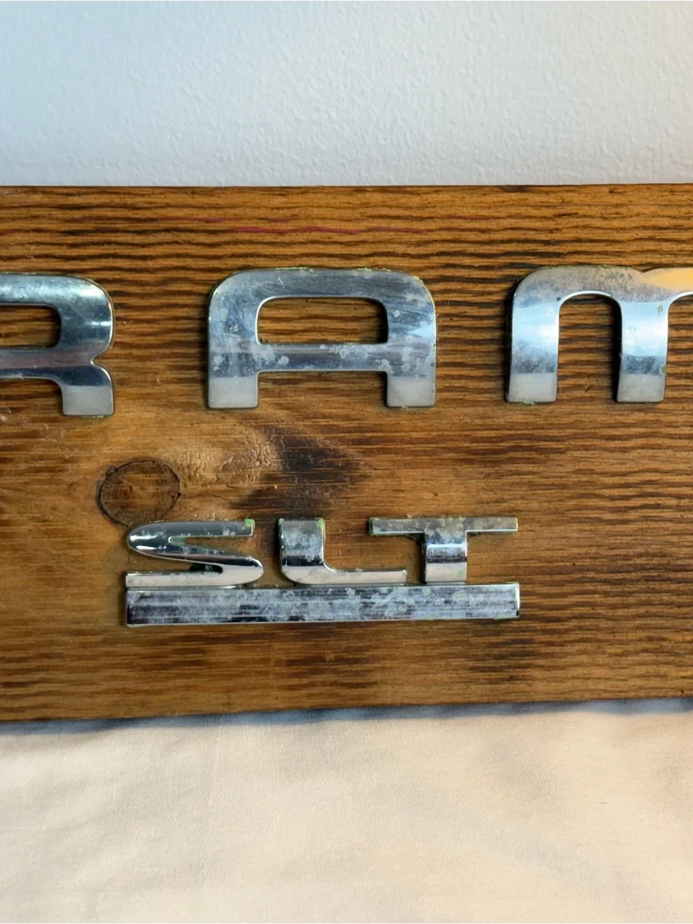 Vintage Dodge Ram 1500 SLT Emblem Plaqued Wall Mount Signed Man Cave Memorabilia